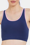 Zelocity Medium Impact Super Soft Sports Bra with Removable Padding - Navy Peony — thumbnail 5